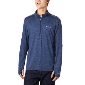 Columbia Tech Trail 1/4 Zip, Sudaderas Azul Marino Para Hombre | 385692-EHY